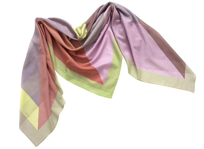 Carré maxi (a) - Juxtapose ,Bloom and Lemon' EcoCotton