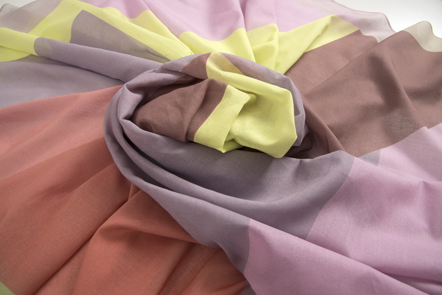 Carré maxi (a) - Juxtapose ,Bloom and Lemon' EcoCotton