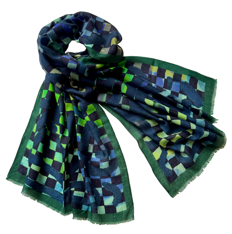 (A) Langschal Cashmere Figures and Checkerboard