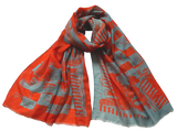 (A) Langschal Cashmere Oona Orange