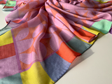 (A) Carré maxi  - Joy's colorful border - Wool