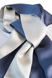 Langschal schmal - Blau und Silvertaupe