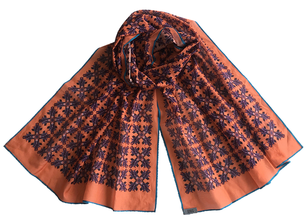 Langschal - Majorelle Orange