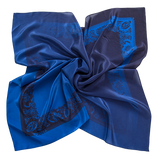 Carré Midi 90 (a)- Silhouette blau/blau