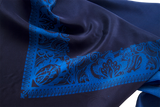 Carré Midi 90 (a)- Silhouette blau/blau